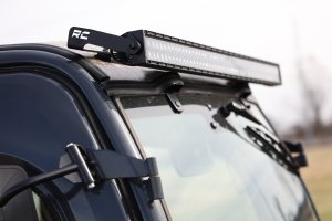 Kubota RTV-X900 General Purpose LED Light Bar Kit - Front - Rough Country - Dual Row DRL, 50 Inch - Black - '14-'22